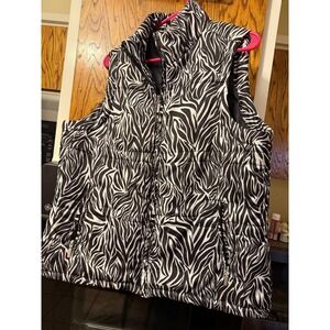 Zebra print ladies vest size XL